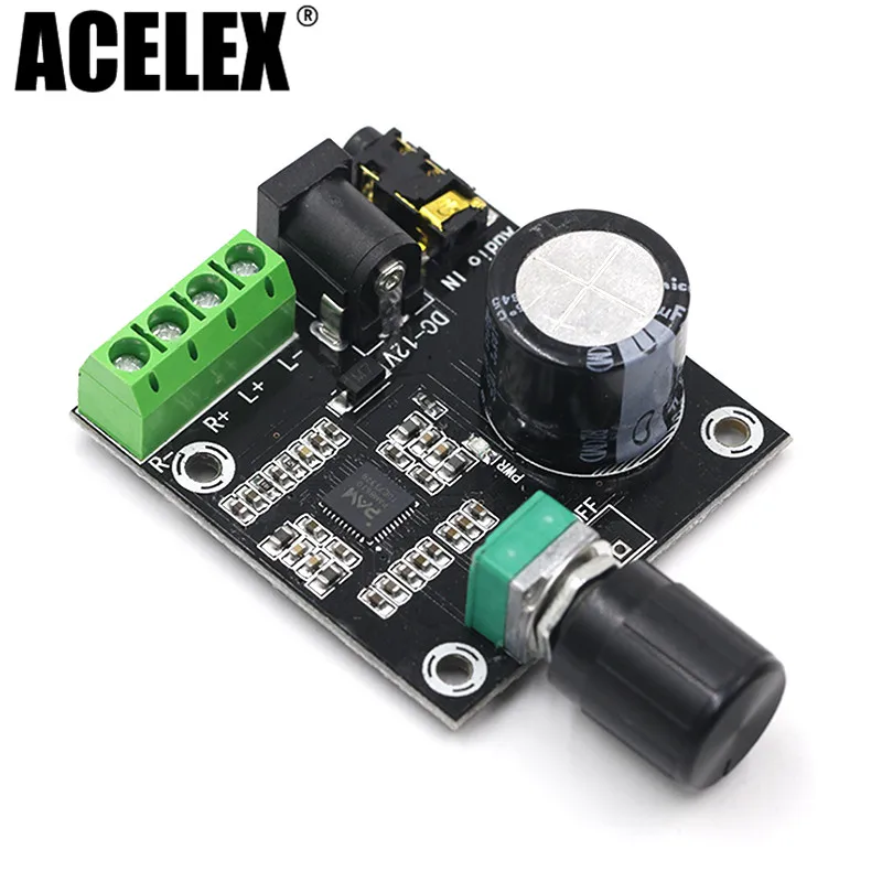 Super Slim 2x15 W PAM8610 класса D Цифровой двойной усилитель звука доска 12 V черный