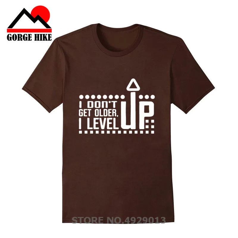 Забавная Мужская футболка с короткими рукавами и надписью I Don't Get Older Level Up Gamers