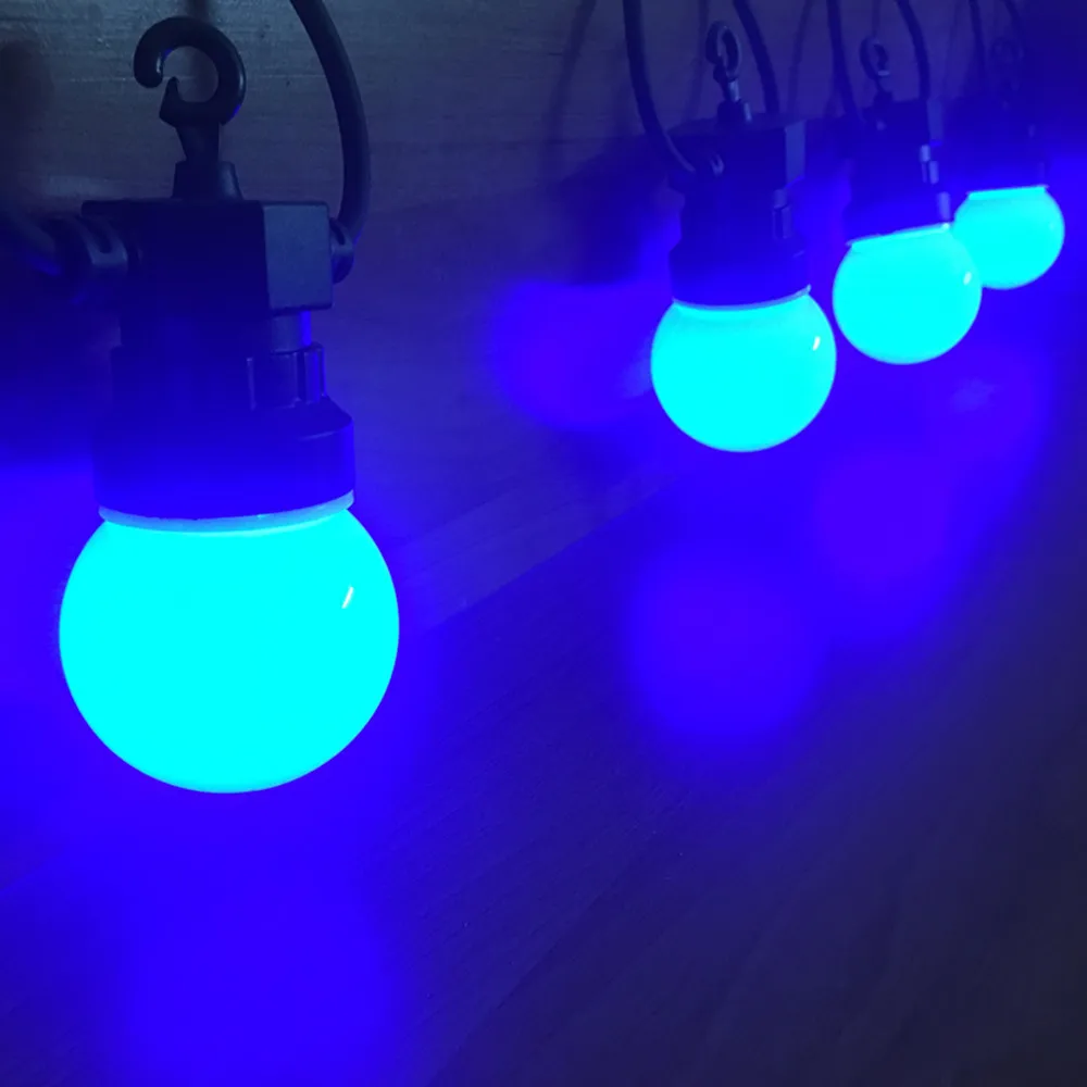 VNL IP65 RGB круглые G50 молочные лампочки соединяемые наружные гирлянды для свадьбы