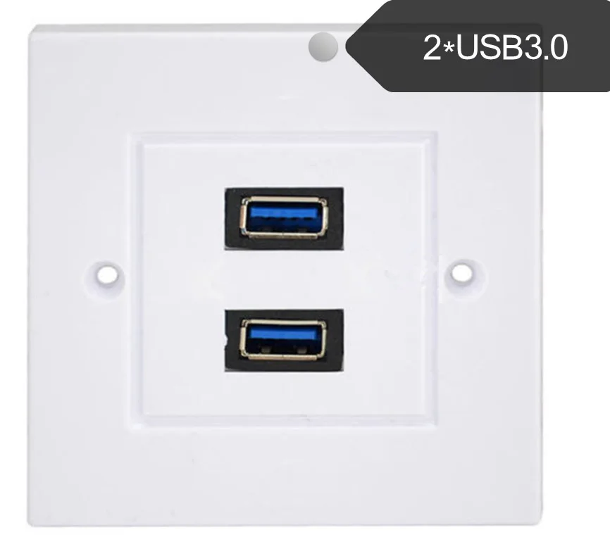 USB3.0 двухпортовый стеновые панели разъем USB 86*86|Соединители| |