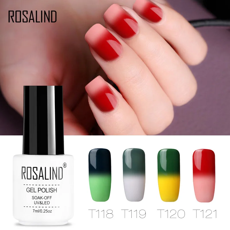 Гель лак ROSALIND 1S для ногтей Полупостоянный УФ и светодиодный долговечный гель