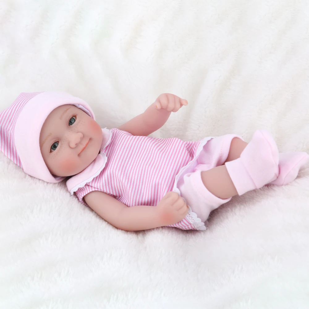 NPKDOLL Mini Reborn Baby Doll 10 дюймов 25 см реалистичные куклы мягкие полностью виниловые