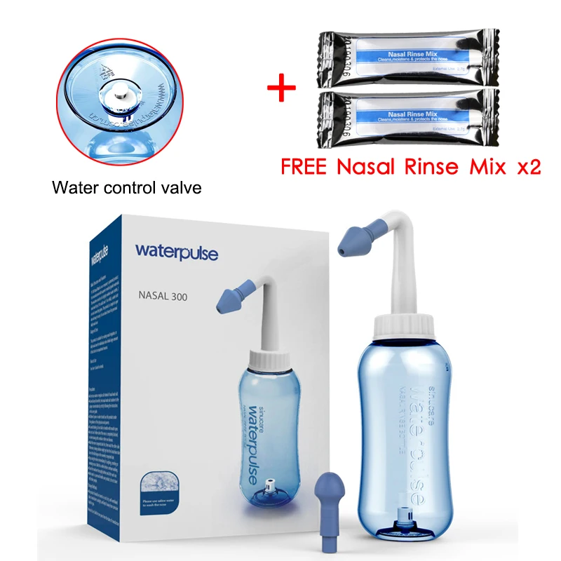 Waterpulse 300 мл объем носовой краски очиститель носа портативная бутылка для мытья