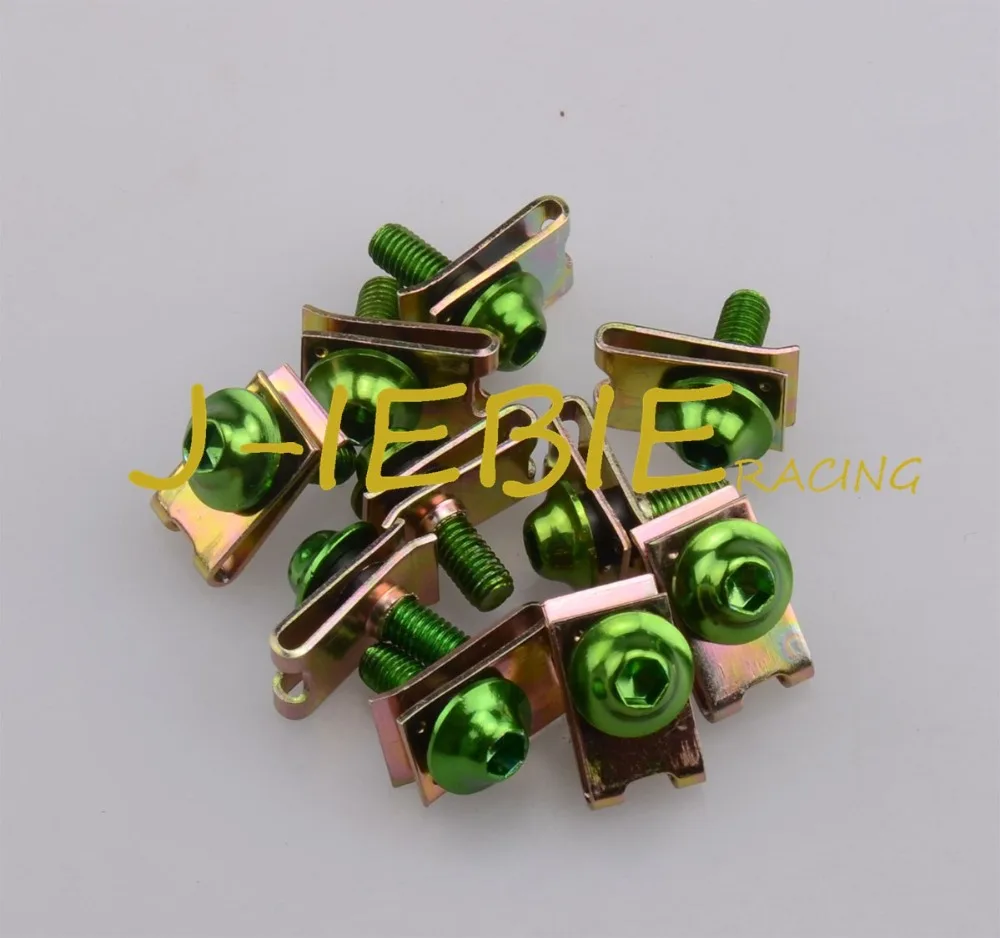 Для Kawasaki Ninja ZX6R ZX7R ZX10R ZX14R EX250 EX300 ZX9R ER-6N Versys 650 Z1000/R ZZR1100 10 шт. M5 болты с ЧПУ