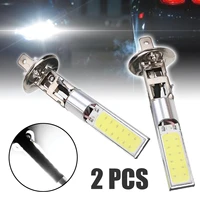 2pcs h1 cob led car fog light white dc 12v headlight drl daytime running light bulb high lighting car styling