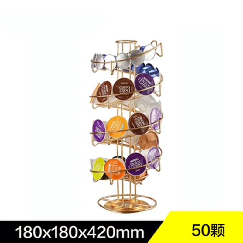 5 New Metal Coffee Pods Holder Iron Chrome Plating Stand Coffee Capsule Storage Rack Dolce Gusto Capsule Free Shipping - Color: 5
