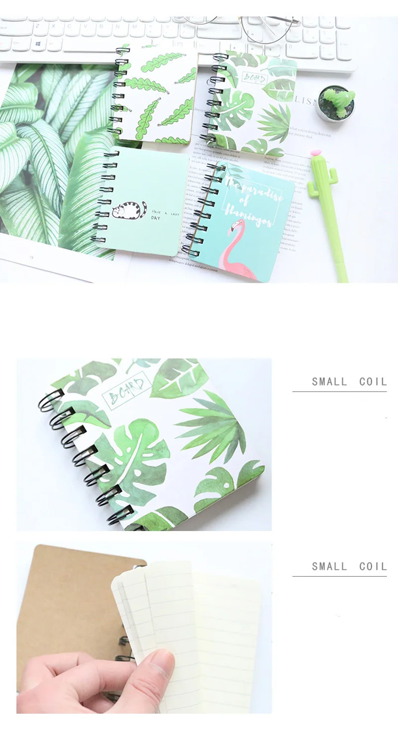 Записная книжка EZONE Coli для Studnts Notes Planner Agenda Kawaii фрукты/Кролик Фламинго напечатанный спиральный блокнот дневник путешественника поставка