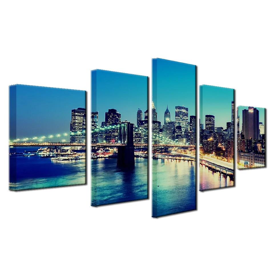 5 шт. настенные картины с изображением моста Бруклина|hd prints|brooklyn bridgecanvas picture |