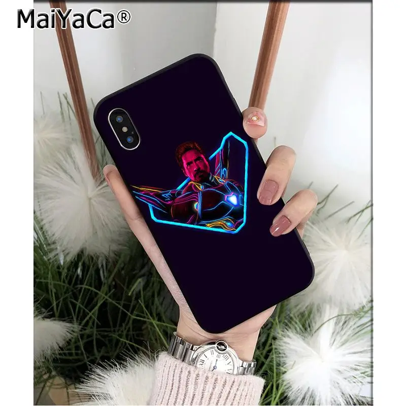 A4 MaiYaCa неоновый Marvel Мстители флуоресцентный клиент высокое качество чехол для телефона для Apple iPhone 8 7 6 6S Plus X XS MAX 5 5S SE XR - Цвет: A4