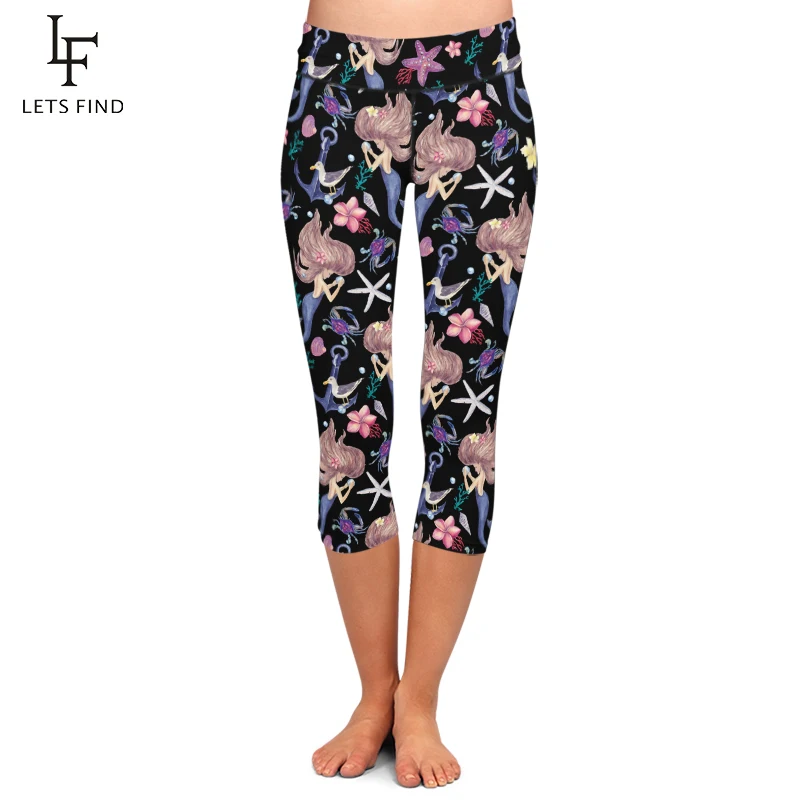 LETSFIND горячая Распродажа детская одежда для сна с принтом русалочка леггинсы