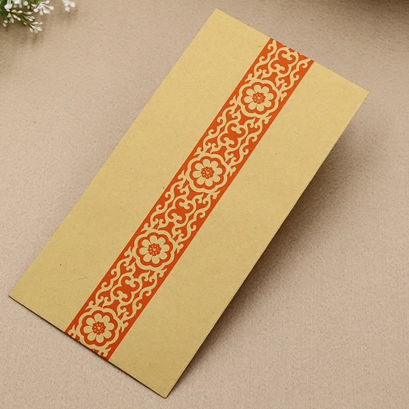 Coloffice 10PCS/Set Creative Greeting Card Letter Papaer Retro Chinese Style Kraft Paper Lacquer Envelopes Storage Blank School |