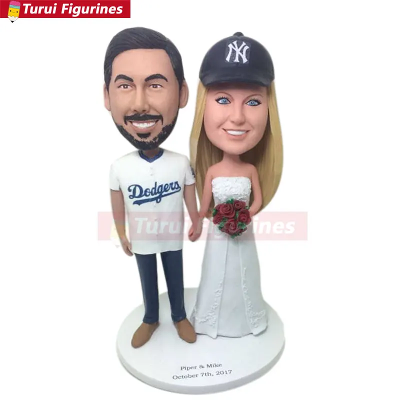 Bobblehead Жених персонализированные Свадебный торт Топпер свадебный | Дом и сад