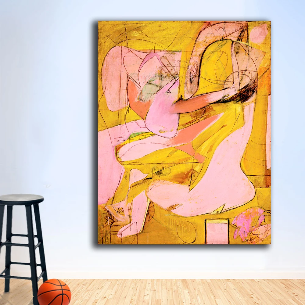 Willem de kooning pink angels 1945 Картина на холсте для Гостиная украшения дома картина маслом
