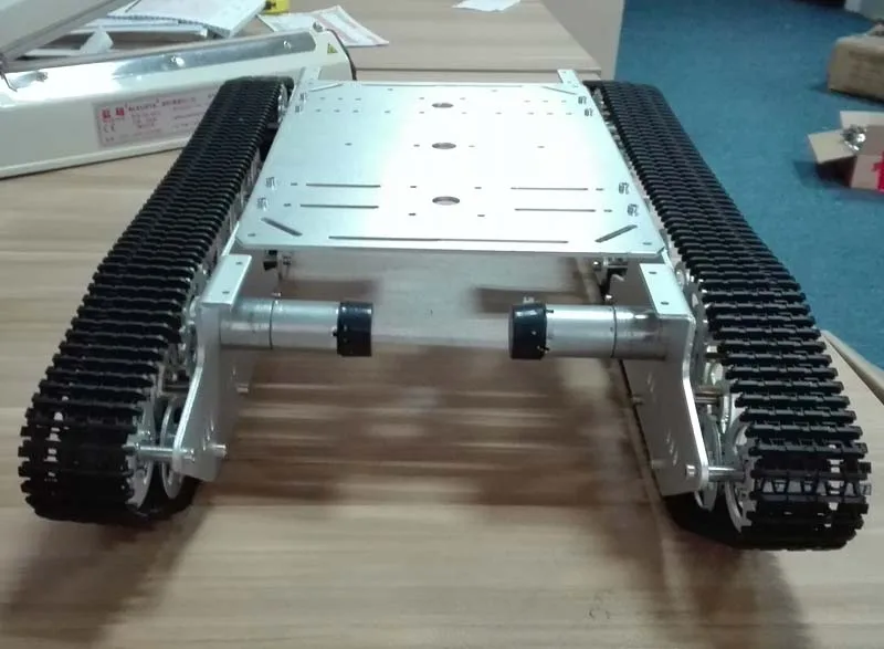 RC металлический Танк шасси 4wd робот гусеничный цепной автомобиль Мобильная