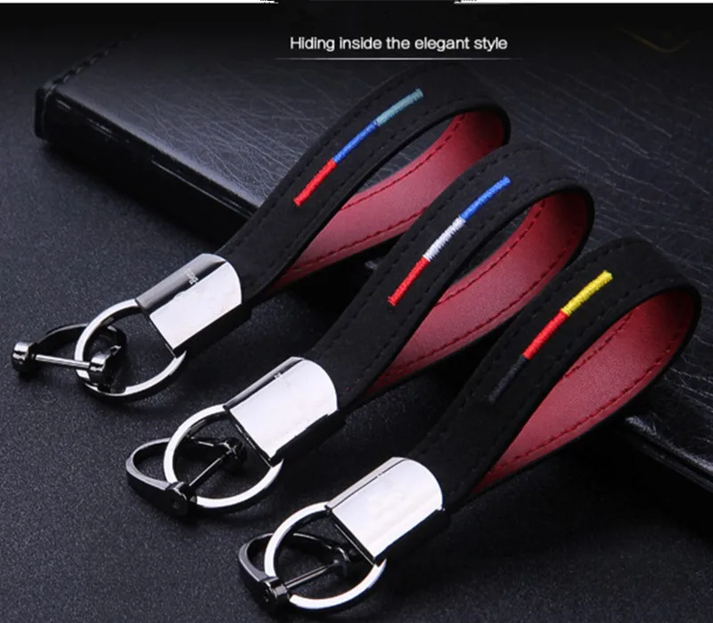 Высококачественный автомобильный брелок кожаный Национальный флаг для ключей