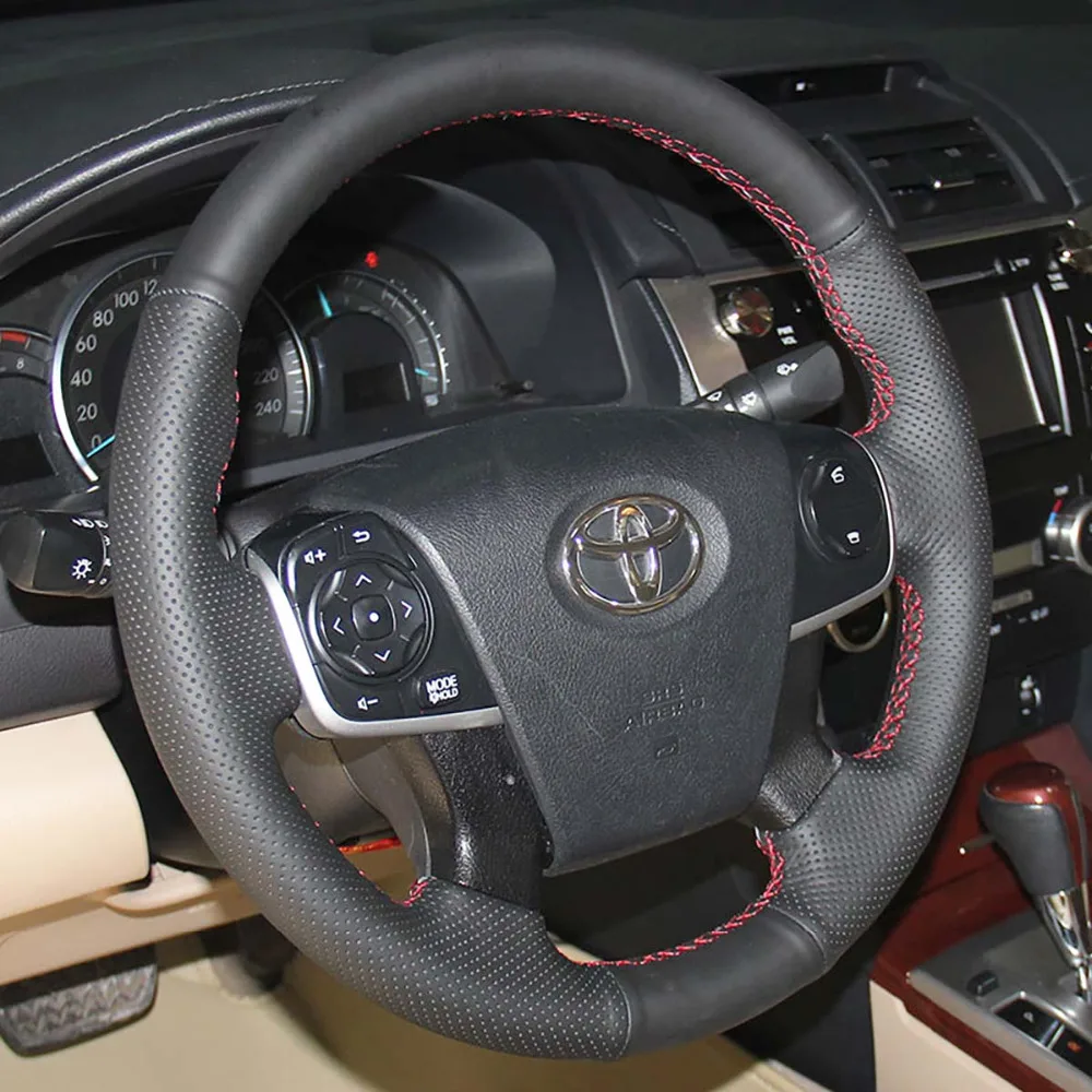 Кожаные чехлы PONSNY из искусственной кожи черного цвета для Toyota Camry 2012 2013 2014 |