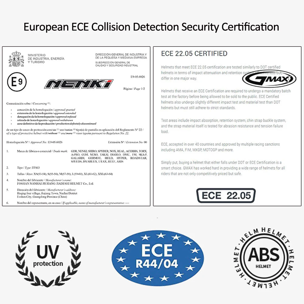 Мотоциклетный шлем NENKI дышащий Удобный закрытый на все лицо для мотокросса