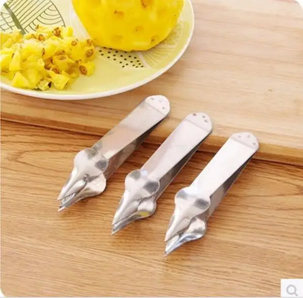 Новый Серебряный Нержавеющая сталь Фруктовый нож для чистки ананаса режущие