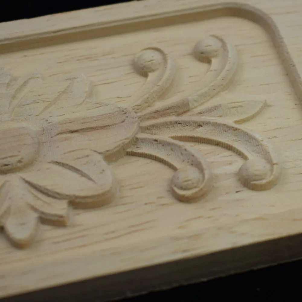 Форма домашняя наклейка с резьбой по дереву Неокрашенная деревянная резная