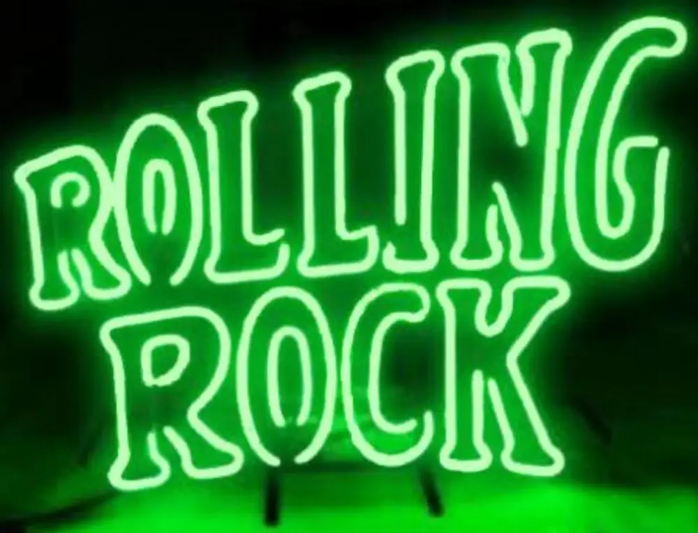 

Custom Rolling Rock Glass Neon Light Sign Beer Bar
