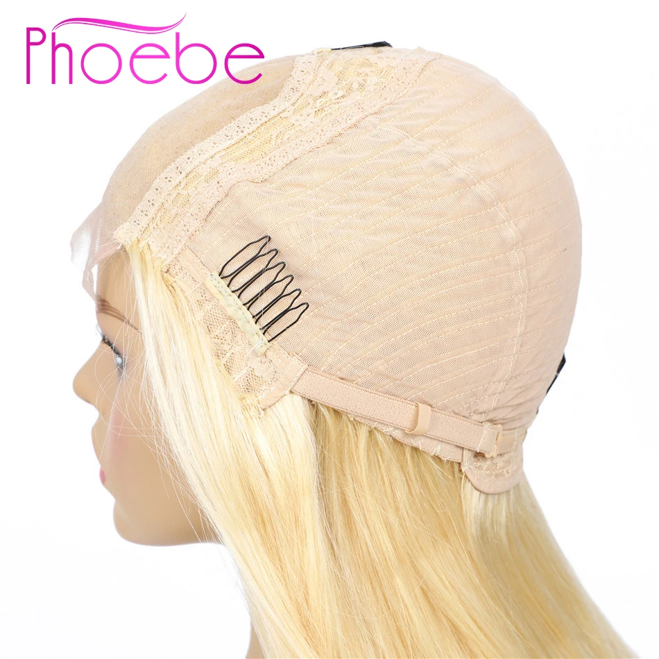 Phoebe 4x4 парики из человеческих волос на фронте шнурка #613 1B/27 1B/99J предварительно
