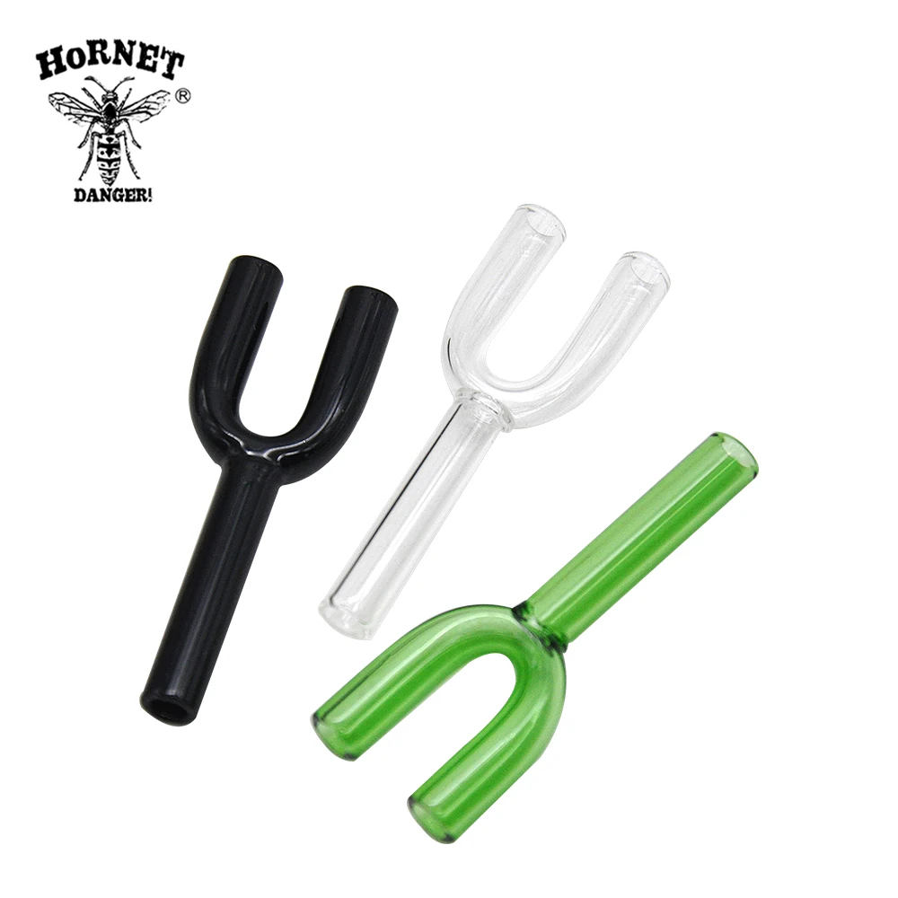 Чистый стеклянный двойной трубчатый нюхательный трубка Гувер HOOTEER Snuff Snorter