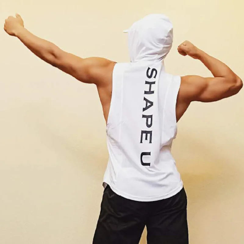 White Tank Летний жилет для бега, мужская спортивная майка без рукавов, майка для бодибилдинга, майка для спортзала, фитнеса, футболка для тренировок, спортивная майка, майка - Цвет: White Tank