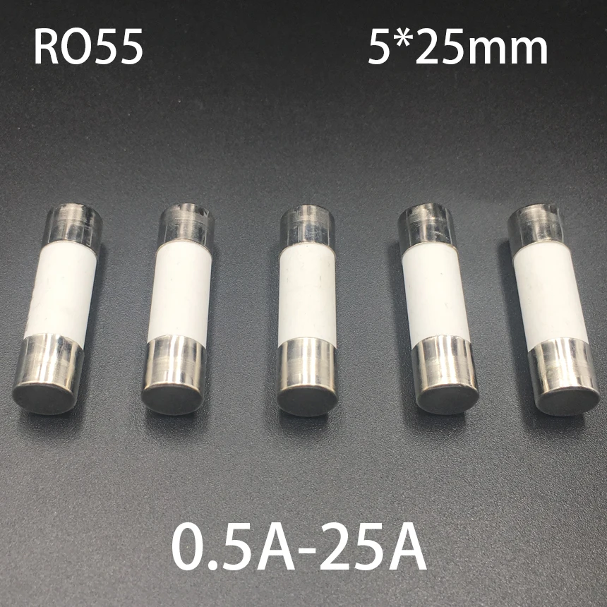 0.5A 1A 2A 3A 4A 5A RO55 250V 5*25mm 5x25mm BS1362 мультиметр Быстрый цилиндрический колпачок трубки