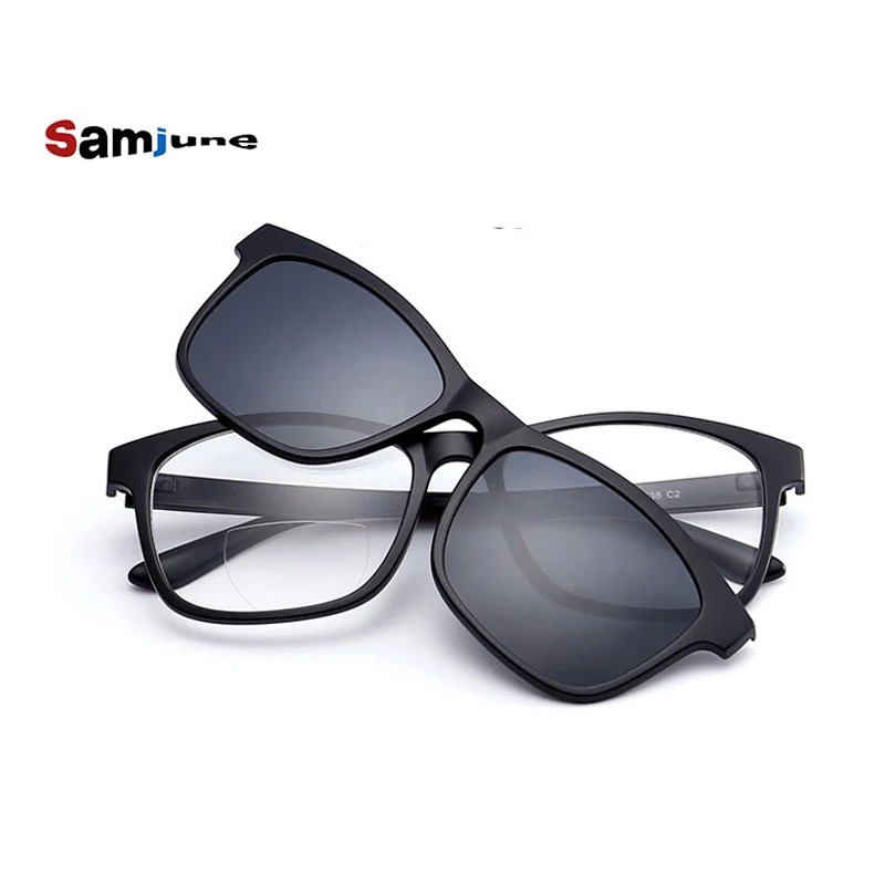 Очки для чтения и 3 зажима двойной светильник очки мужчин мужской считыватель