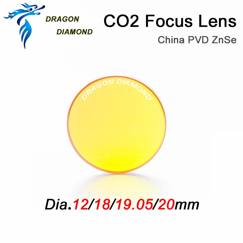 China CO2 ZnSe фокус объектива диаметром 12 мм 18 мм 19,05 мм 20 мм FL 38,1 50,8 63,5 76,2 101,6 мм для CO2 Лазерная гравировальная и режущая машина