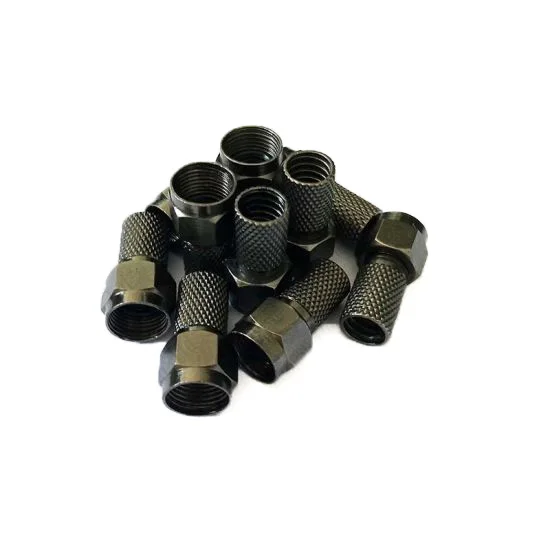 RG59 RG6 F разъем Монтажный набор инструментов RG59 RG6 коаксиальный кабель для зачистки с 50 шт. Черный Твист на RG6 F разъем - Цвет: 50pcs RG6 f connecto