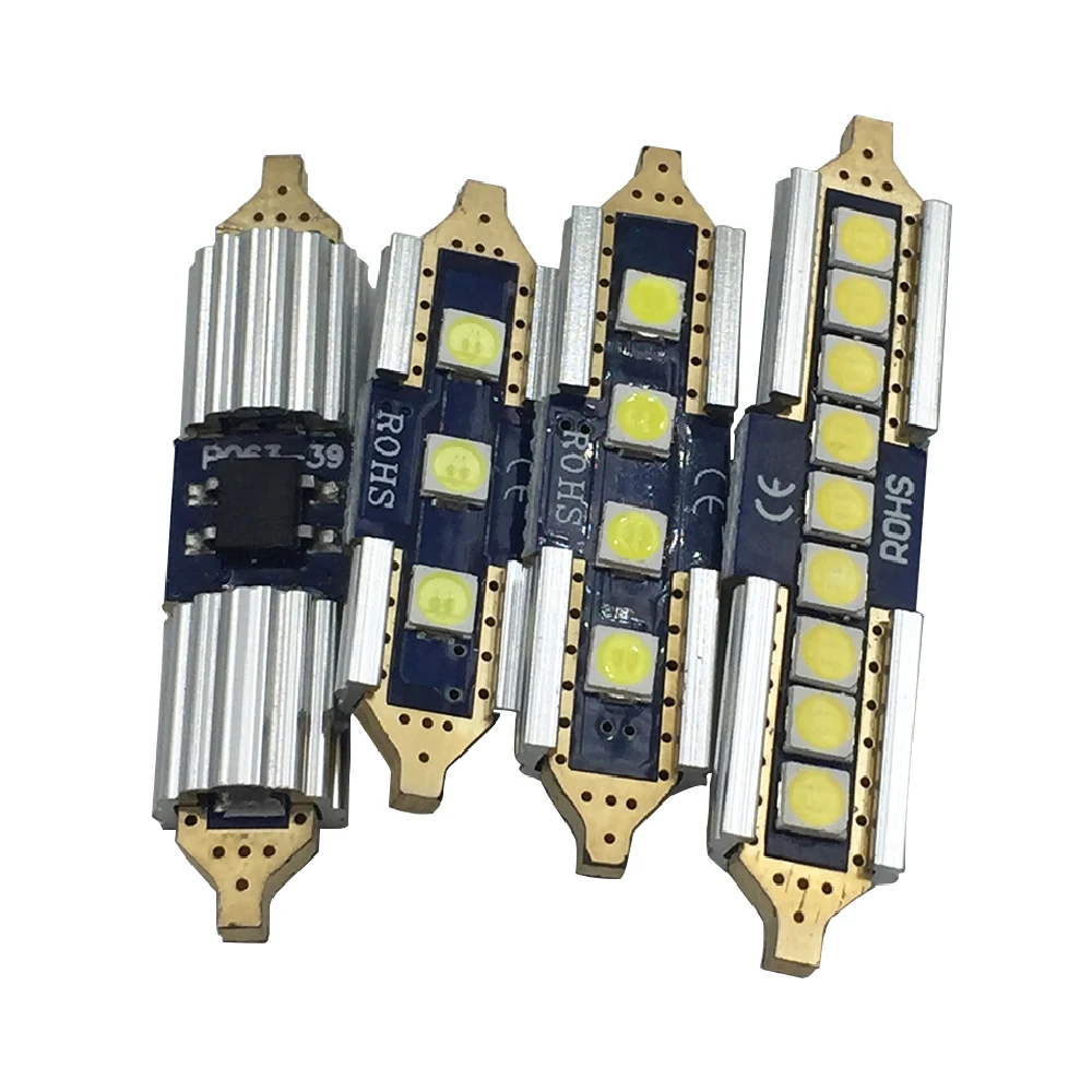 YSY 2шт CanBus безошибочный 31 мм 3SMD 36 4smd 39 41 9smd 3030 Festoon светодиодный светильник с картой
