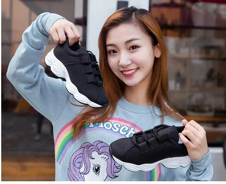 Zapatos mujer; женская повседневная обувь; сезон весна-осень; удобная обувь на платформе; женские кроссовки; chaussure femme; c638