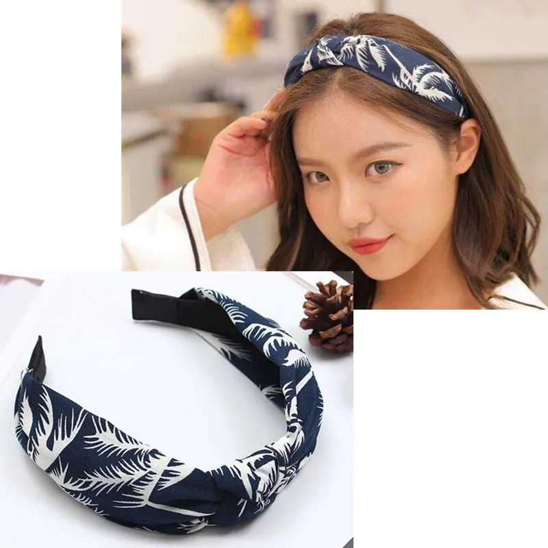Пледы повязка для головы с принтом женщин аксессуары волос головной убор