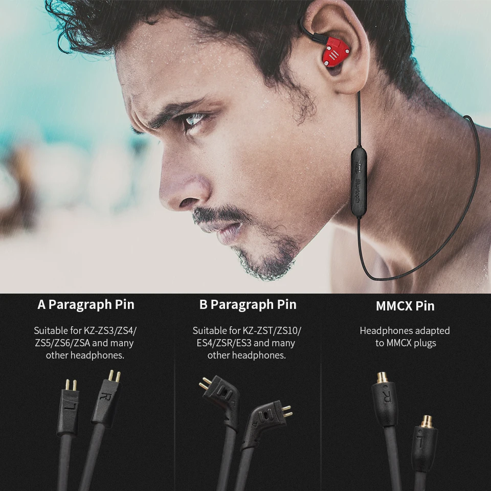 AptX CSR8645 HiFi бас стерео 0 75 мм MMCX кабель Bluetooth адаптер наушники приемник с микрофоном