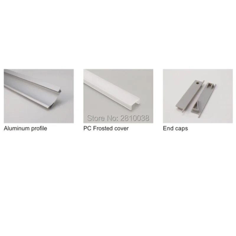 10X1 м наборы/партия анодированный светодиодный профиль из алюминия и