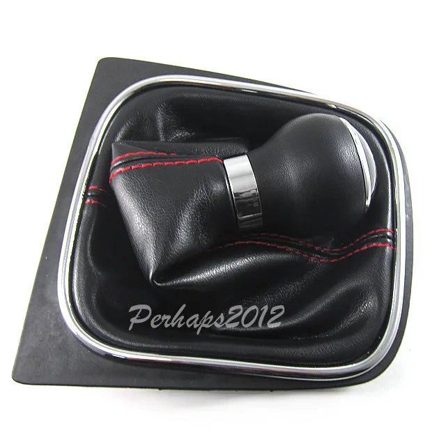 Красный 5 скорость кожа руководство Рычаги передач для автомобиля Обложка VW Golf 6