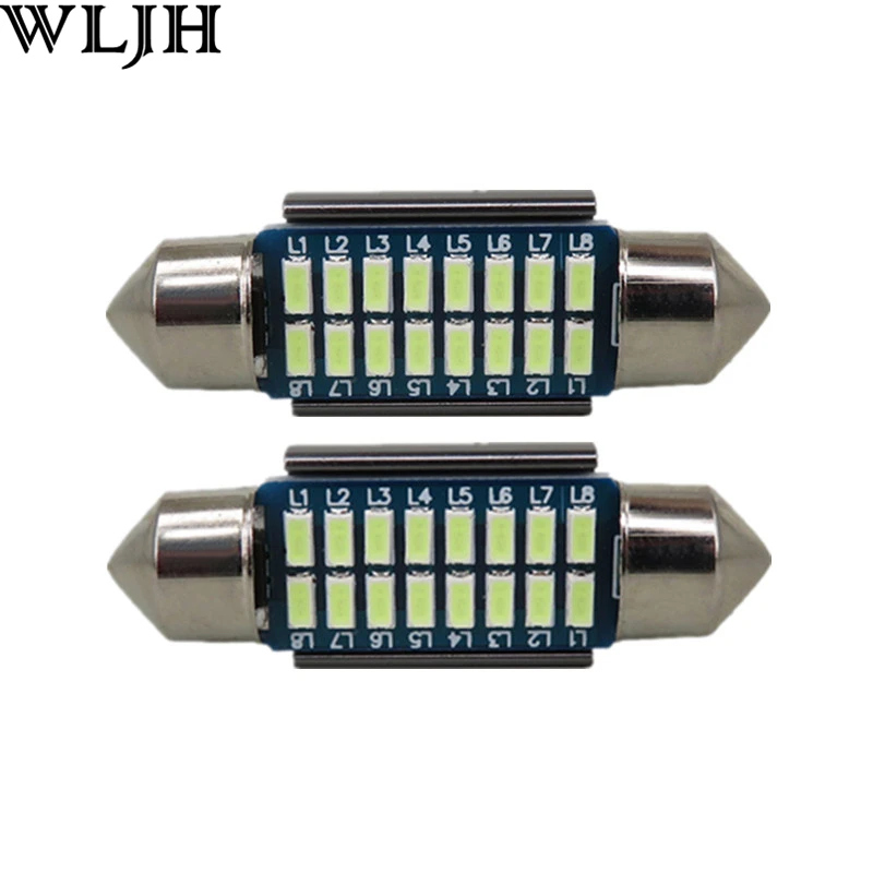 WLJH 2 шт. CANbus LED 36 мм C5W лампы для Samsung Led Chip 3014 SMD номерные знаки BMW E36 E39 E46 E60 E90 E30 E53|36mm led