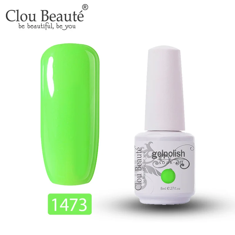 1473 Clou Beaute Гель-лак 85 цветов набор гель-лаков для ногтей маникюрный цветной гель-краска УФ-гель для ногтей замачиваемый светодиодный лак для ногтей 8 мл - Цвет: 1473
