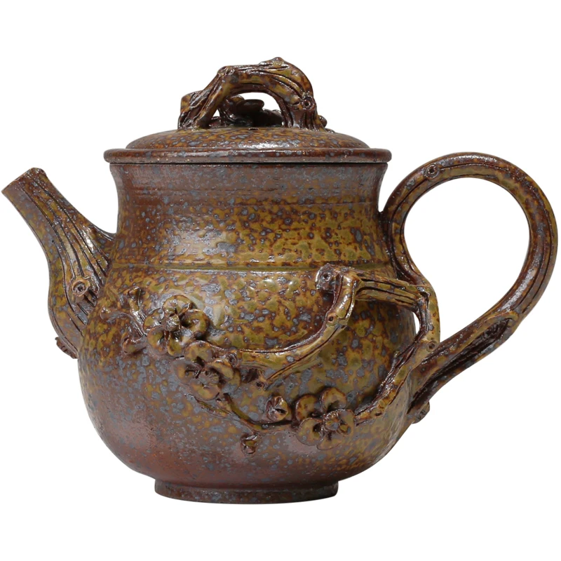 PINNY 220ml Handmade Plum Teapot Kiln Ceramic Tea Pot Retro Chinese Kung Fu Teapots Traditional Drinkware Kettle | Дом и сад
