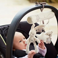 hanging bed rabbit baby hand bell safety seat plush toy multifunctional plush toy stroller mobile gifts