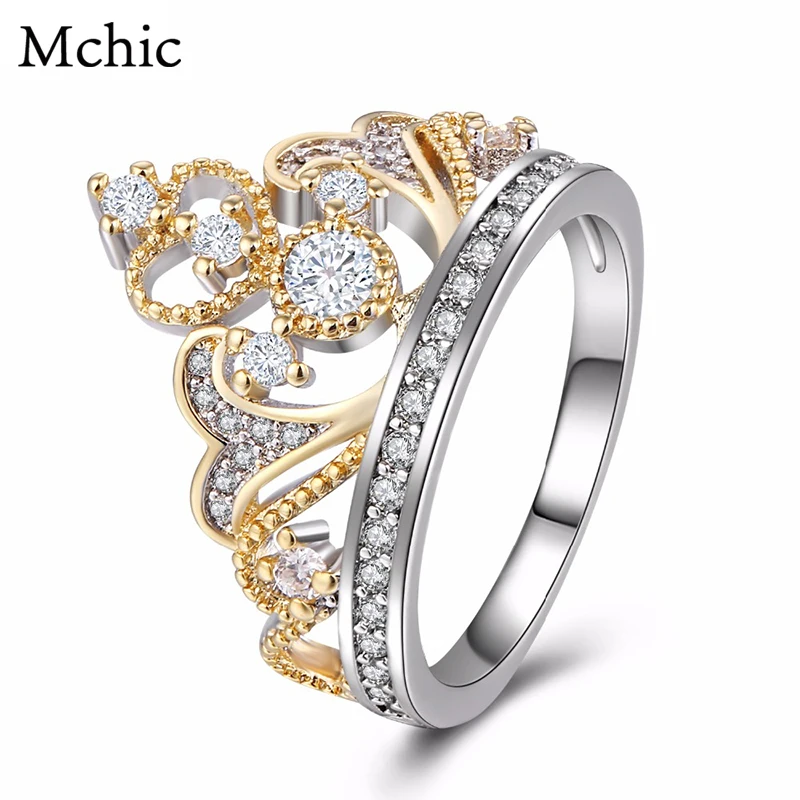 Mchic романтическая Роскошная корона ювелирное изделие для свадьбы и помолвки