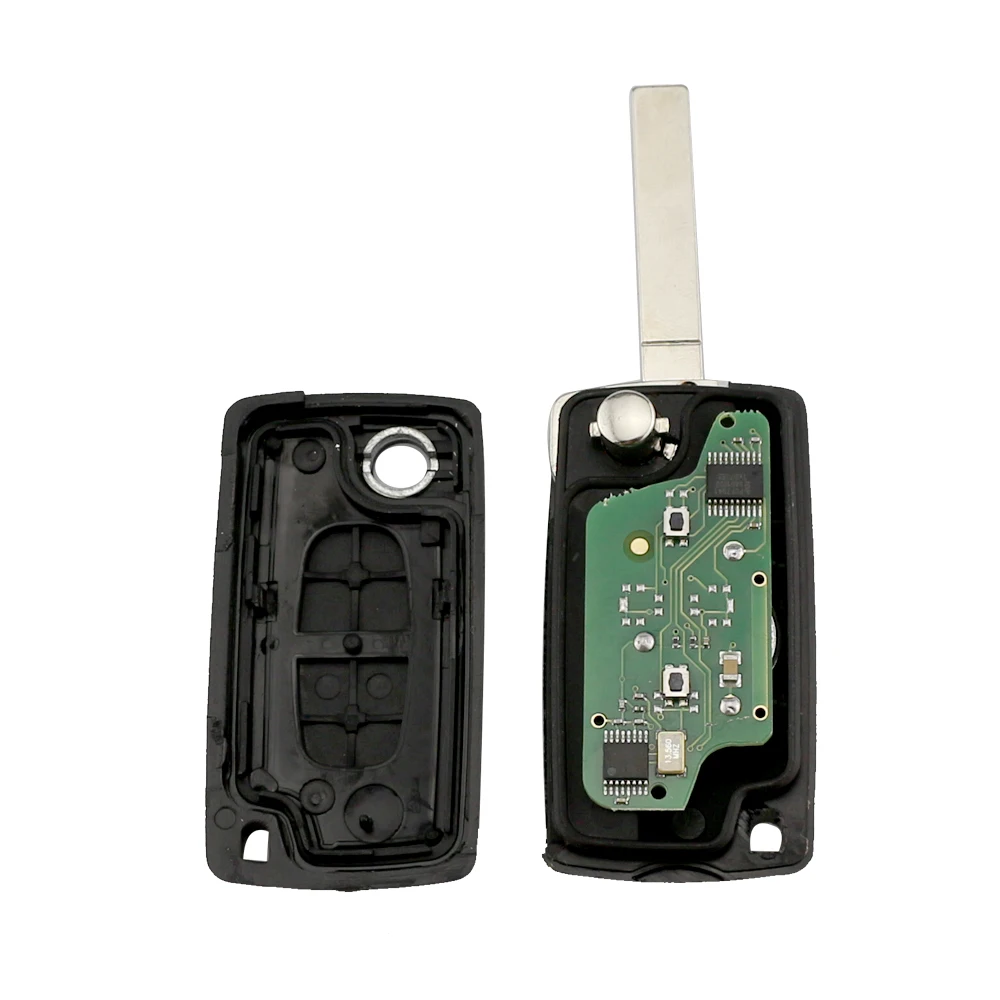 Раскладной ключ YIQIXIN CE0523 для Peugeot 307 3008 308 408 2 кнопки ASK модуль VA2 ID46 PCF7941 чип