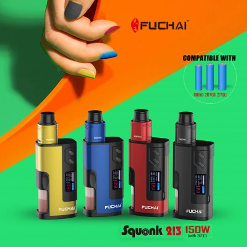Оригинальный электронный кальян Sigelei Fuchai squonk 213 коробка мод комплект 150 мощность с