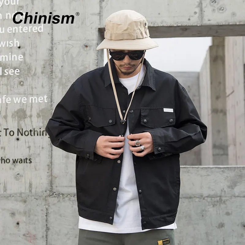 CHINISM High Street повседневное куртки для тренеров мужские с принтом букв патч дизайн