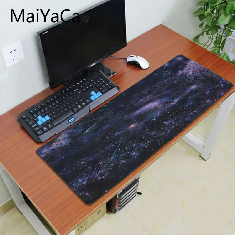 Lock Edge 30x60cm Maiyaca Galaxy, цветные офисные мыши звездного неба, геймерский игровой коврик для мыши, коврик для мыши с клавиатурой, ноутбук, ПК, ноутбук, Настольный коврик - Цвет: Lock Edge 30x60cm