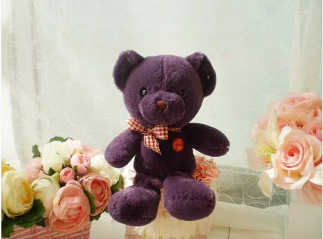 Симпатичный маленький плюшевый мишка игрушка прекрасный фиолетовый кукла