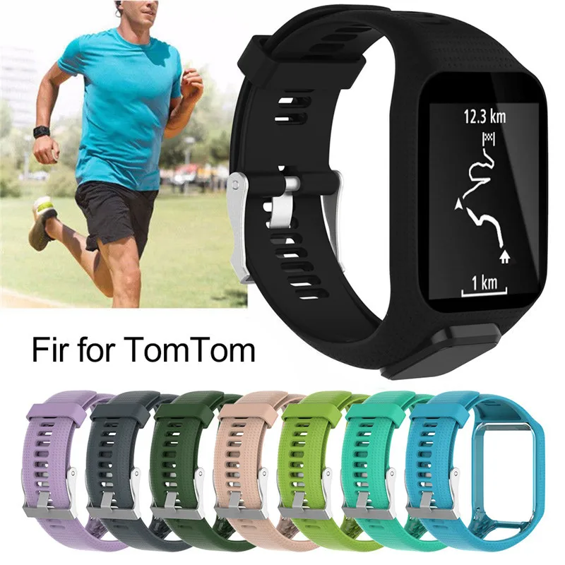 Высококачественный силиконовый сменный ремешок для наручных часов TomTom Runner 2 3 Spark