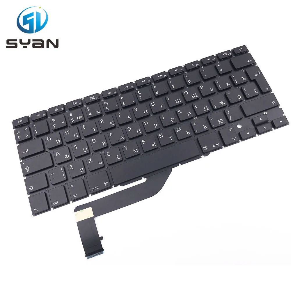 

Russian A1398 keyboard with backlight for Macbook Pro Retina 15.4 inches laptop MC975 ME665 ME293 ME294 keyboards with backlit