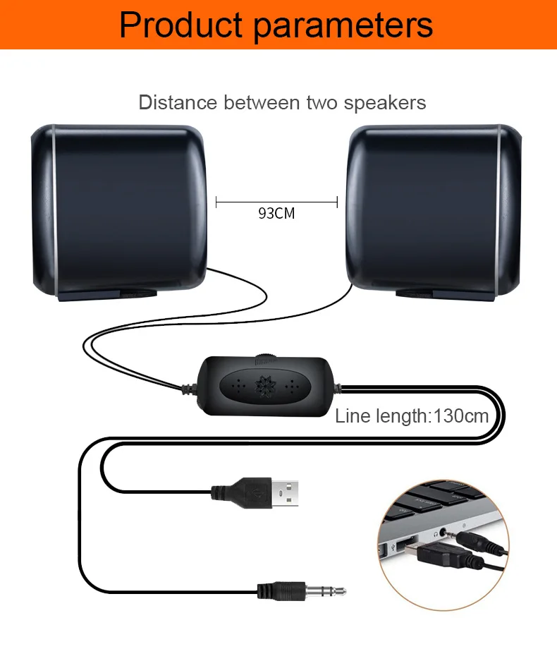 USB AUX проводные компьютерные колонки с эффектом баса мини сабвуфер динамик для ноутбука Настольный телефон Высокая мощность аудио Рог громкий динамик